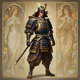 photography of a full body japanese samurai, deep focus, d & d, fantasy, intricate, elegant, highly detailed, digital painting, artstation, concept art, matte, sharp focus, illustration, hearthstone, art by artgerm and greg rutkowski and alphonse mucha
