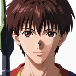 shinji ikari fanart, semi-realistic anime illustration, symmetrical face, beautiful eyes, Neon Genesis Evangelion EVA unit 1 fanart, trending on Pixiv, cinematic, 4K anime, cinematic, 4K