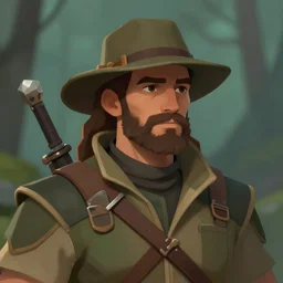 portrait of a ranger, hearthstone art style