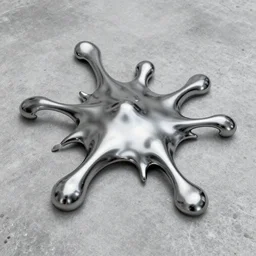 weird amorphous chrome defunct on the concrete