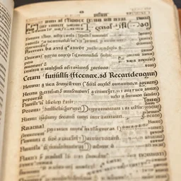 detailed macro photograph of one page of the forbidden akashic records
