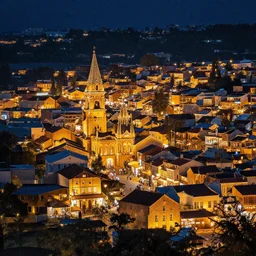 this place is truly beautiful and the atmosphere is buzzing the town lights are glowing particularly brightly tonight, trending on artstation