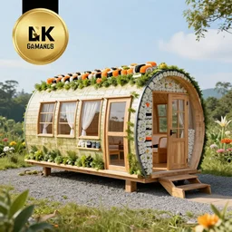 a Barndominiums house made of sushi, 4k photography award winning,
