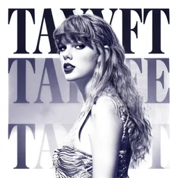 typography portrait of taylor swift, stylized art