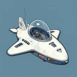 spaceship in the style of fiona staples