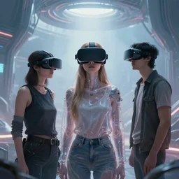 romantic video game, scifi, futurism, relationship, virtual reality, artificial intelligence, art by wenjun lin and artem chebokha and alena aenami and ian llanas