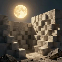 building a dimension with nothing but cubes and a rocky sun