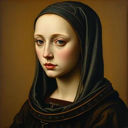 1 4 0 0 s renaissance portrait of an android woman astronaut with no face oil painting by jan van eyck, northern renaissance art, oil on canvas, wet - on - wet technique, realistic, expressive emotions, intricate textures, illusionistic detail