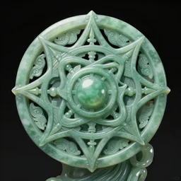 no figure!, ultra realistic illustration, a jade statue of sacred geometry, intricate, elegant, highly detailed, digital painting, artstation, concept art, smooth, sharp focus, illustration, art by artgerm and greg rutkowski and alphonse mucha