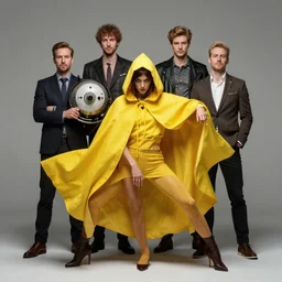 portrait of the dome diceling dancer wearing yellow hall cape by artgerm and Craig Mullins, James Jean, Andrey Ryabovichev, Mark Simonetti and Peter Morbacher 16k