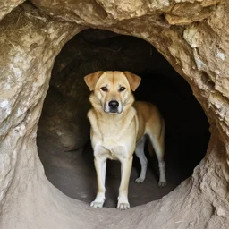 dog rescued after 2 months in a cave
