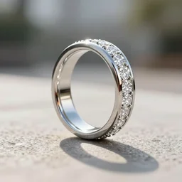 futuristic!! diamond wedding ring ( design by porsche!!!!! ), xf iq 4, 1 5 0 mp, 5 0 mm, f / 1. 4, iso 2 0 0, 1 / 1 6 0 s, natural light, octane render, macro shot, symmetrical balance, polarizing filter, sense of depth, ai enhanced