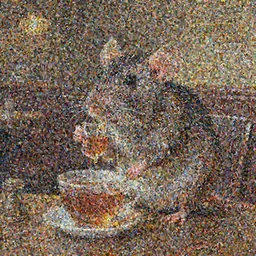 a digital painting of a rat drinking tea at a pub, masterpiece, 4k wallpaper, beautiful, gorgeous, intricate brush strokes, by Greg Rutkowski, Thomas Kinkade