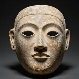 stone mask from the pre - ceramic neolithic period, dating to 7 0 0 0 bc, probably the oldest surviving mask in the world