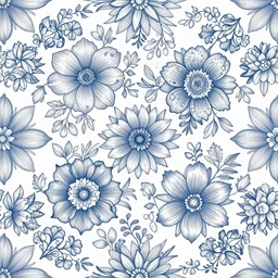 intricate flowers seamless pattern