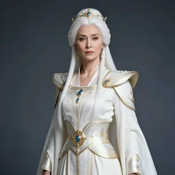 mature portrait of the powerful empress of the solar system in the style of charlie bowater and in the style of donato giancola. glowing, ornate and intricate linework, sharp focus, depth of field, stunning, dynamic lighting, ultrafine and hyperdetailed.
