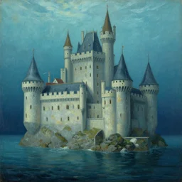 castle under the water, character design, painting by jean giraud, greg rutkowski, carl larsson