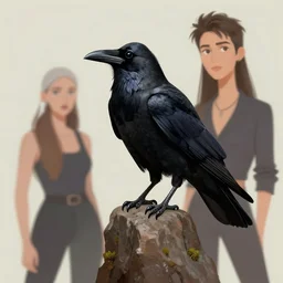 epic professional digital art of raven bird that is a human by dan hillier and julia deville