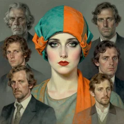beautiful fantasy character portrait of a hero in the 1 9 2 0 s, wearing 1 9 2 0 s cloth hair, coloured in teal and orange, muted colours, by peter mohrbacher, hajime sorayama, wayne barlowe, boris vallejo, aaron horkey, gaston bussiere, craig mullins