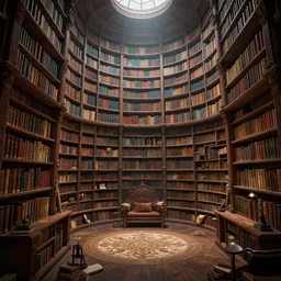 Infinite Library, digital art, detailed fantasy, mystical, trending artstation, deviantart, unreal engine