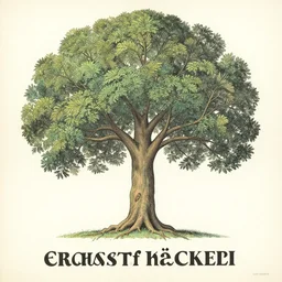 vintage magazine advertisement depicting all of the knowledge in the world as a tree, by marius lewandowski, by ernst haeckel