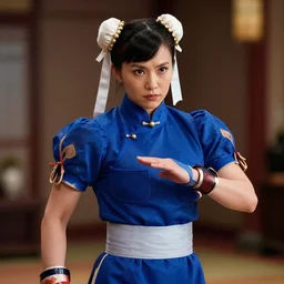 film still of Chun-Li, sigma 85mm f/1.4, 4k, depth of field, high resolution, 4k, 8k, hd, full color