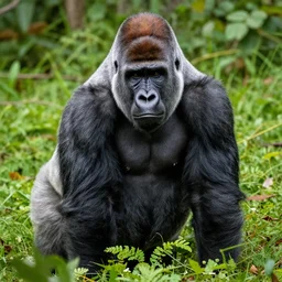 gorilla in the jungle