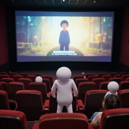 watching stickfigure the movie in the movie theater