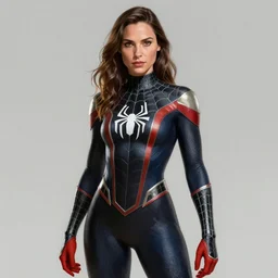 model Gal Gadot as spidergirl by brian bolland by alex ross by Esad Ribic by Greg Land digital painting digital art
