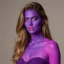 purple skinned + violet skin +magenta skin nathalie emmanuel,