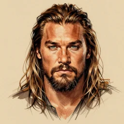 a sketch of Jason Momoa\'s face