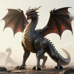 standing on the ground, full - body of a giant western - style dragon, design art of a dragon, image of a dragon, picture of a dragon, ( stylized, artgerm, artstation, hd, cgsociety, cgi, realistic, dramatic, cinematic, artistic, trending, detailed )