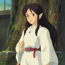tonemapped elven priestess by studio ghibli