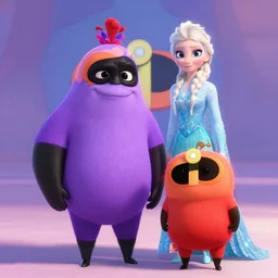 violet parr in incredibles 2 style guest starring in frozen movie