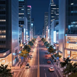 high detail sharp anime modern city street background