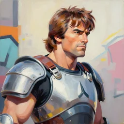 greg manchess portrait painting of armored chuck norris as overwatch character, medium shot, asymmetrical, profile picture, organic painting, sunny day, matte painting, bold shapes, hard edges, street art, trending on artstation, by huang guangjian and gil elvgren and sachin teng