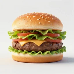 burger, mega realistic