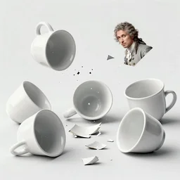 cups smashed to pieces by tsutomu nihei, zdzislaw belsinki, Craig Mullins,  by Jean-Honoré Fragonard, featured in artstation, octane render, cinematic, elegant, intricate, 8k