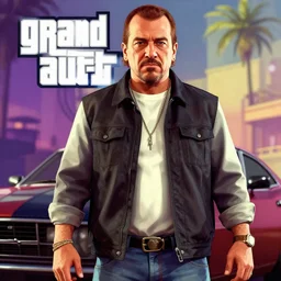 pablo escobar as a character in the next grand theft auto 6, unreal engine 5, rockstar games, artstation