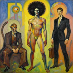 male, character design, colorful, afrofuturism, painting by gaston bussiere, craig mullins, j. c. leyendecker, tom of finland