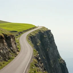 epic professional digital art of a lonely street on a cliff over the sea at sunset in capri island,  wide sandy beaches, best on artstation, wildflowers, colorful sylvain sarrailh concept art, by peter chan, pixar movie, upscaled, perfect composition , golden ratio, teal and orange
