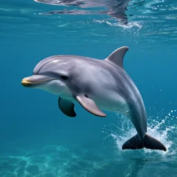 a dolphin made of glass, ultra realistic photo, 4 k