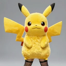 elegant woman dressed up as pikachu, wearing stockings, digital art, rutkowsky, David Hamilton,