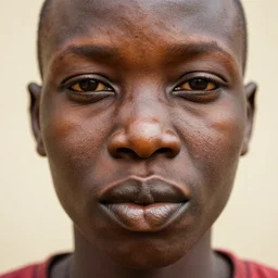 an afrikan with big nose and big lips