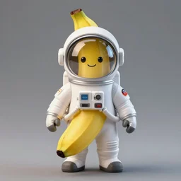 a banana wearing an astronaut suit