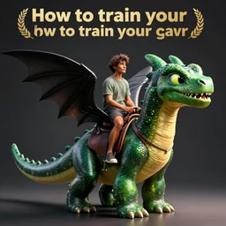 a man sitting in a saddle on the back of a green dinosaur, adorable and whimsical, volumetrics, fantasy, elegant, pixiv, unreal engine, octane render, concept art, sharp focus, high contrast, illustration, art by how to train your dragon