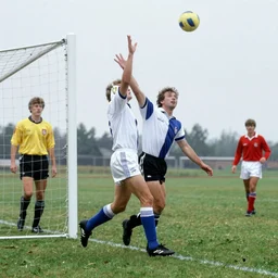 Zlatko Tanev scoring a football goal, 1988