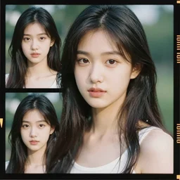 ektachrome 3 5 mm, highly detailed, incredibly realistic youthful asian demure, perfect features, feminine cut, beautiful three point perspective