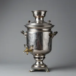 russian samovar with boot on top