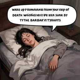 wake up romanians from your sleep of death into which you've been sunk by the barbaric tyrants